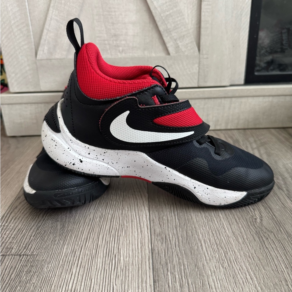 Nike Kids Sneakers - Black, Red, and White